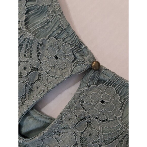 Speechless A-Line Dress Size Small Sage Floral Pattern Lace over Knit Li… - Picture 4 of 11